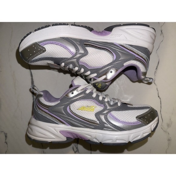 AVIA Women's Athletic Sneakers Gray Purple White Size 9 Comfort Walking Shoes - Picture 5 of 6